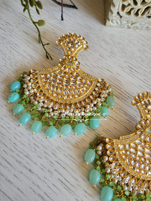 Beautiful Indian Kundan Earrings Studs Elegant Jewelry Set all colors  availableY | eBay